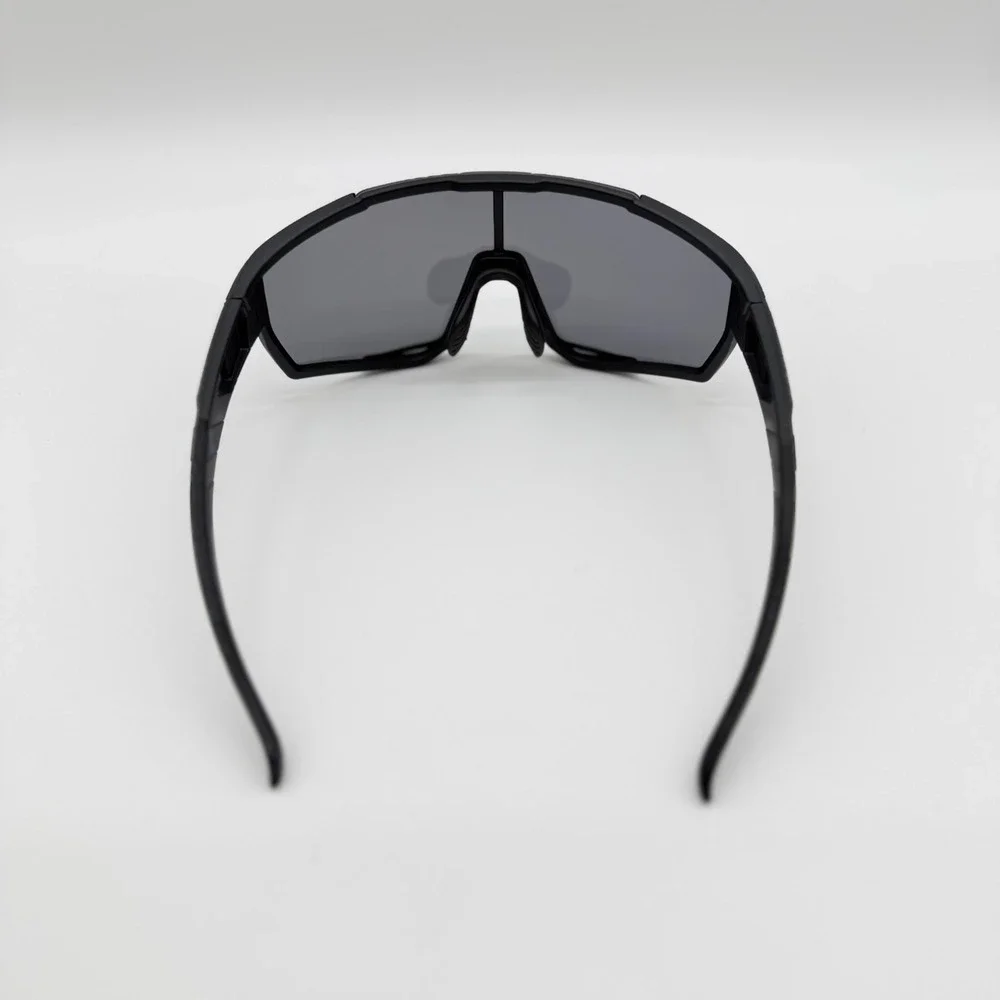 Sports Sunglasses Matte Black Polarized Shield Cycling Eyewear New in Box